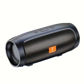 Mini Portable Wireless Bass Speaker- Dual Channel Subwoofer Loud- Rechargeable Battery- TWS Stereo- Outdoor Party, Camping- FM Radio, TF Card, USB Playback Mini Bluetooth microphones vinyl  speaker wireless speaker Portable Wireless happ run - Color: bla