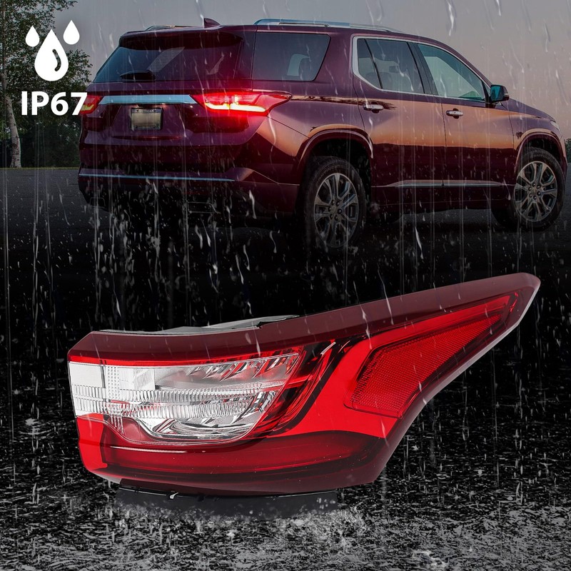 Huray LED Outer Tail Light Assembly Compatible with Chevy Traverse