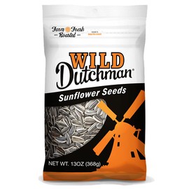 Wild Dutchman Roasted Sunflower Seeds in a Resealable Bag for Ultimate Freshness and an Easy Pour Snack, Salted Original Flavor, 13 oz (Pack of 3)