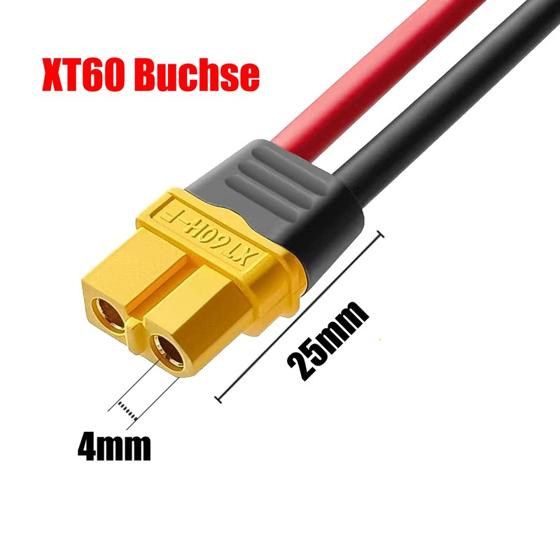 iHaospace Solar Cable 6 mm2 10AWG Solar Plug to XT60