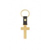 Harts Christian Cross Keyring with Leather PU Insert, 54mm x