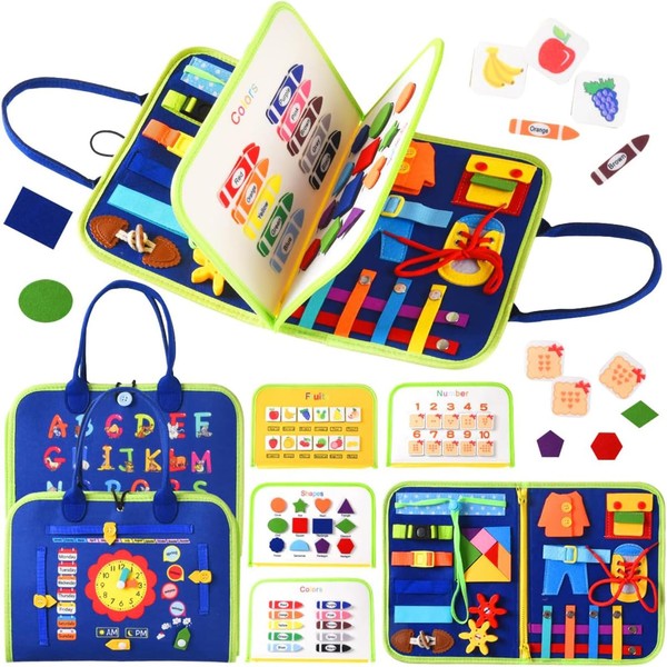 Montessori Activity Busy Book for Toddler - 1 2 3