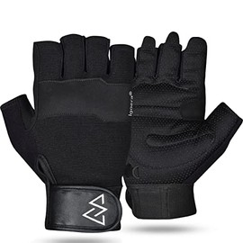 Igoera rock climbing gloves, robust seams, finger gloves for climbing, for more grip and protection outdoors and indoors, unisex (M)