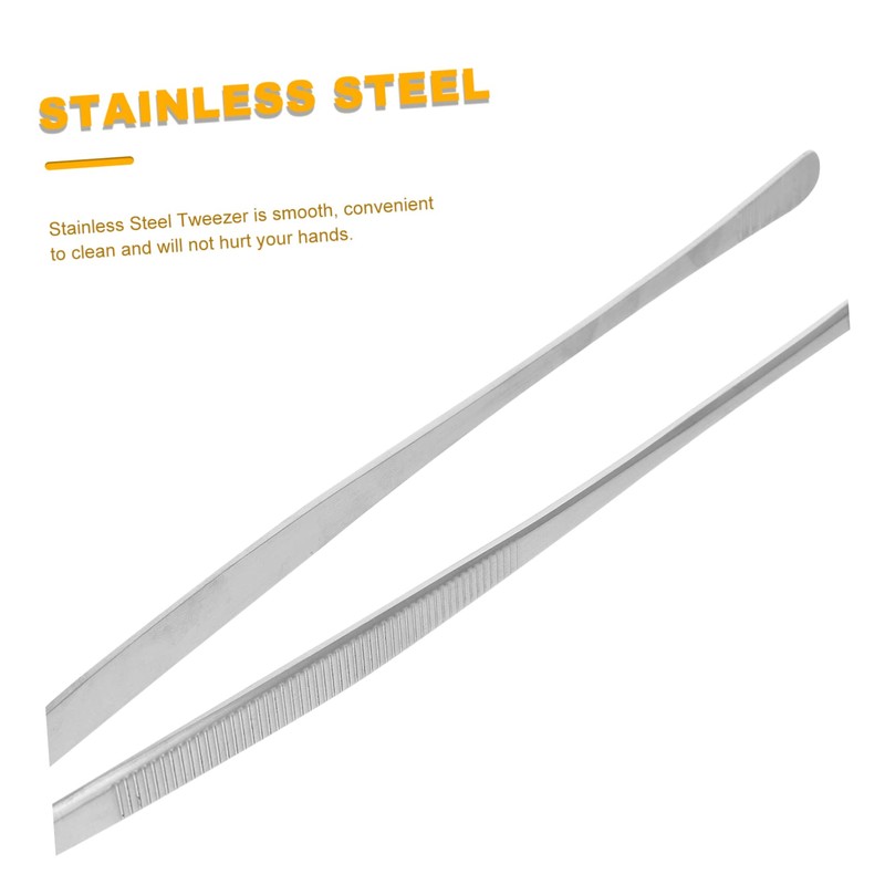 Mikinona Stainless Steel Kitchen Tweezers with Hook 12 Handle Tongs