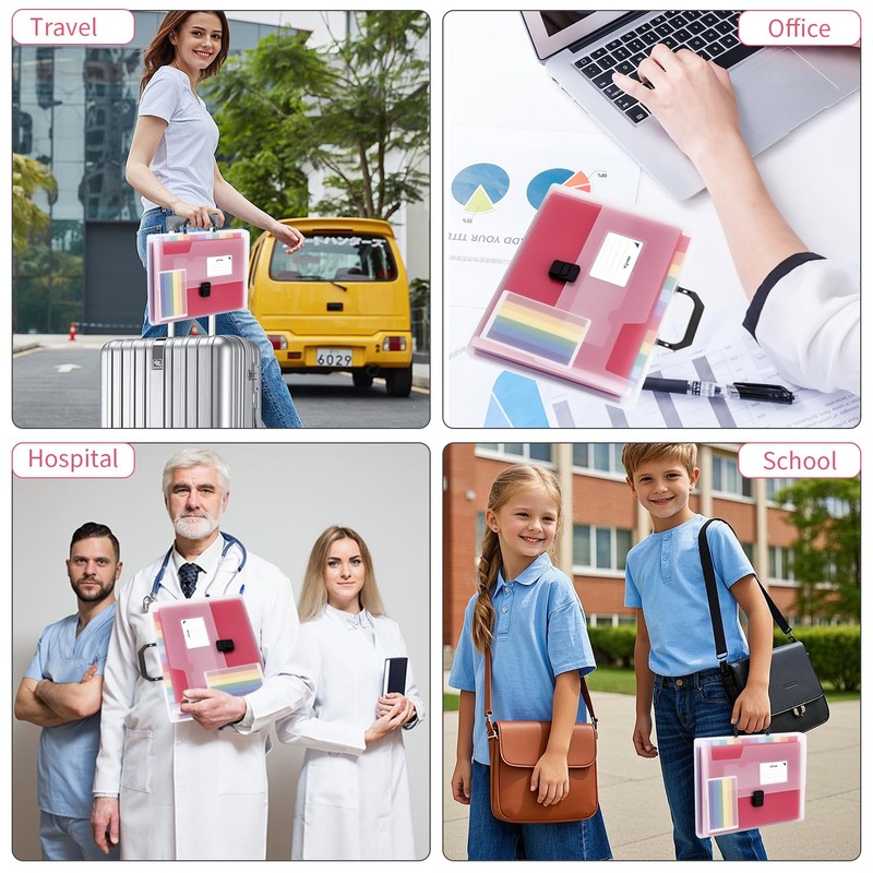 Expanding File A4, Document Folder with 12 Compartments, A4 Folder