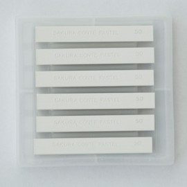 Sakura Crepas Conte Pastel White 6 CT Roses #50 (6)