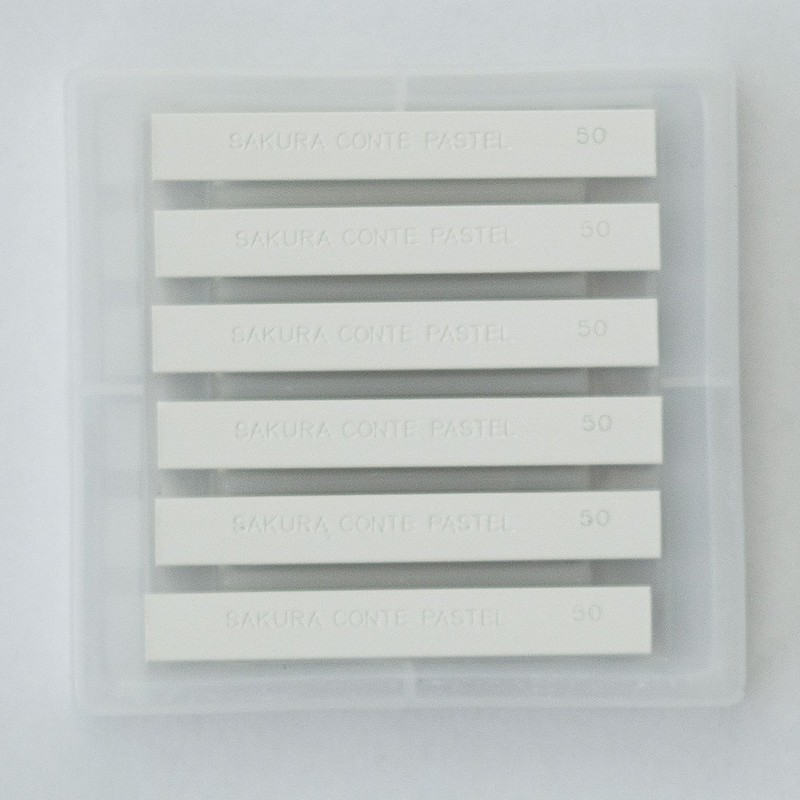 Sakura Crepas Conte Pastel White 6 CT Roses #50 (6)