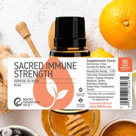 Rocky Mountain Oils Sacred Immune Strength Essential Oil Blend - Essential Oils for Diffuser, Topical, and Home - 15ml