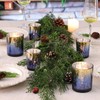 Volens 12pcs Assorted Navy Votive Candle Holders, Large Speckles Mercury