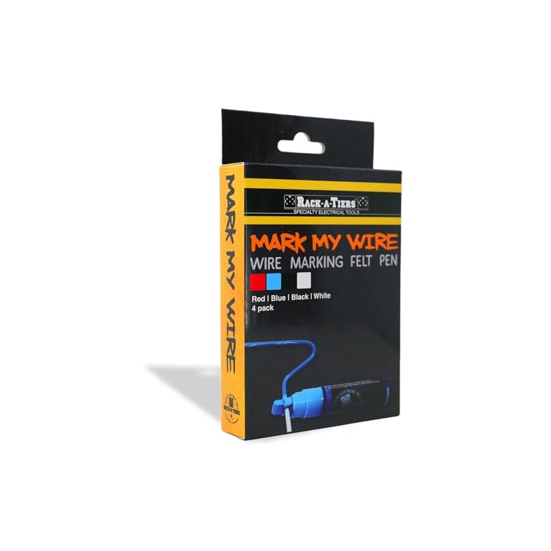 Rack-A-Tiers Mark My Wire - Blue 4 Pack, Wire Phase