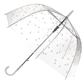Out of the blue Kuppel-Regenschirm mit Punkten mit Automatiköffnung 85cm (grauen Punkten)