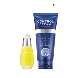 Charmzone Double Moisture Oil-in Serum Control Cream Self Massage 150ml, 1 Set / 참존 더블 모이스처 오일 인 세럼 콘트롤 크림 셀프 마사지 150ml, 1세트