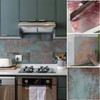 neukids distressed splashback metal rust, bronze blue splashbacks for kitchen,
