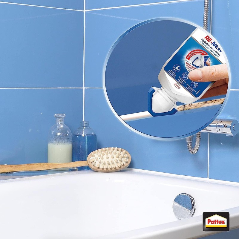 Pattex RE-NEW Bianco Sigillante Bagno e Cucina, 80 ml
