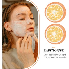 GANAZONO Mascarilla Facial Hidratante 50 Piezas Redondas para Rostro y Cuello de Fibra Diseño Único de Naranja Tipo de Piel en Tratamientos de Spa