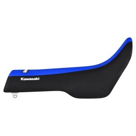 Enjoy Mfg 1989 KAWASAKI KDX 200 gripper seat cover   TM BLUE/BLACK standard #181 LOGO