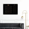 Vaha Visuals Black Acrylic Wall Calendar,Famil - 28" x 20"