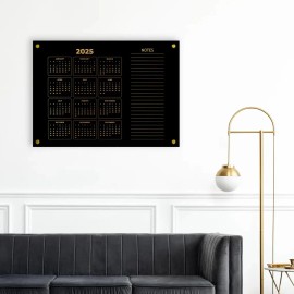 Vaha Visuals Black Acrylic Wall Calendar,Famil - 28" x 20"