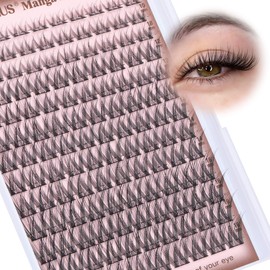 Goddvenus Wispy Cluster Lashes Natural Individual Eyelashes C Curl Lash Clusters DIY Lashes Individual Cluster Cotton Band Eyelash Clusters 130pcs
