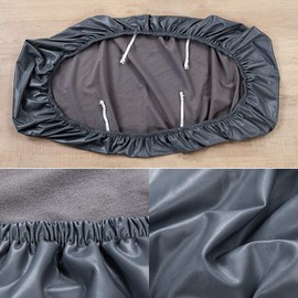 QOTSTEOS Bench Cover, Kitchen Chair Waterproof Bench Cover Elastic Dining Room PU Leather Soft Stretch