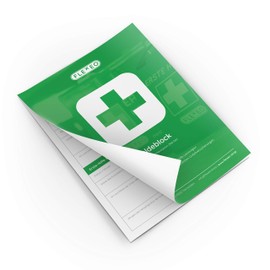 FLEXEO FLEXEO Meldeblock | DSGVO konforme Alternative zum Verbandbuch | 50 Blatt | DIN A5 | Gem. DGUV 204-020 | Stand 2021 | Verbandsbuch Betrieb 2021 | Verbandbuch für Betriebe 2021 | 1 Stück