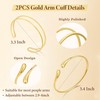 PEALICIOUS 2PCS Gold Arm Cuff for Women, Arm Cuff Gold