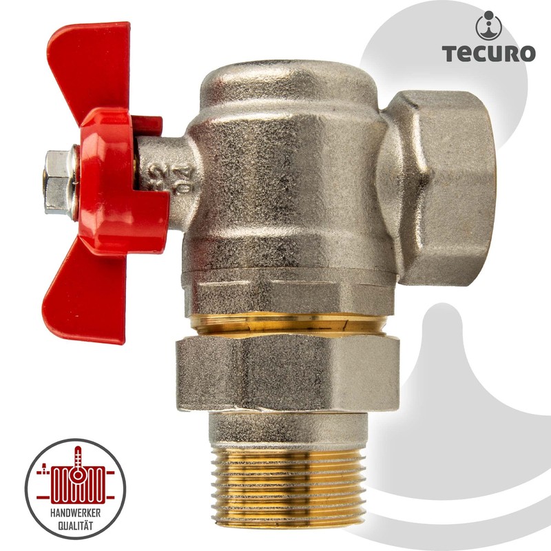 tecuro Angle Ball Valve, G 1 Inch x Internal Thread