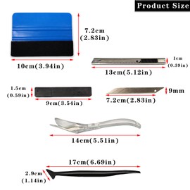 NBTOOL Vinyl Wrap Tool Kit Window Tint Tools Included 4 Inch Felt Squeegee for Vinyl,Retractable Utility Knife with 10Pcs 9mm Snap Off Blades,Vinyl Wrap Cutter and Corner Stick Squeegee