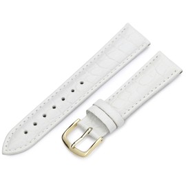Hadley-Roma Women's LS-717 12mm White Crocodile Grain Watch Strap