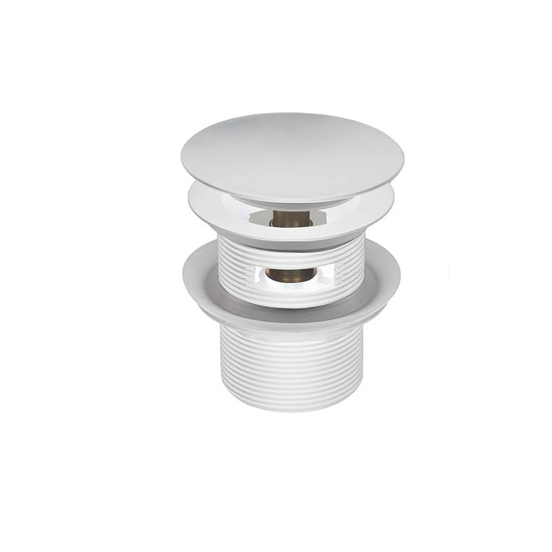 WOODBRIDGE Pop-up Drain for Freestanding Bathtub, with stainless steel Overflow,White