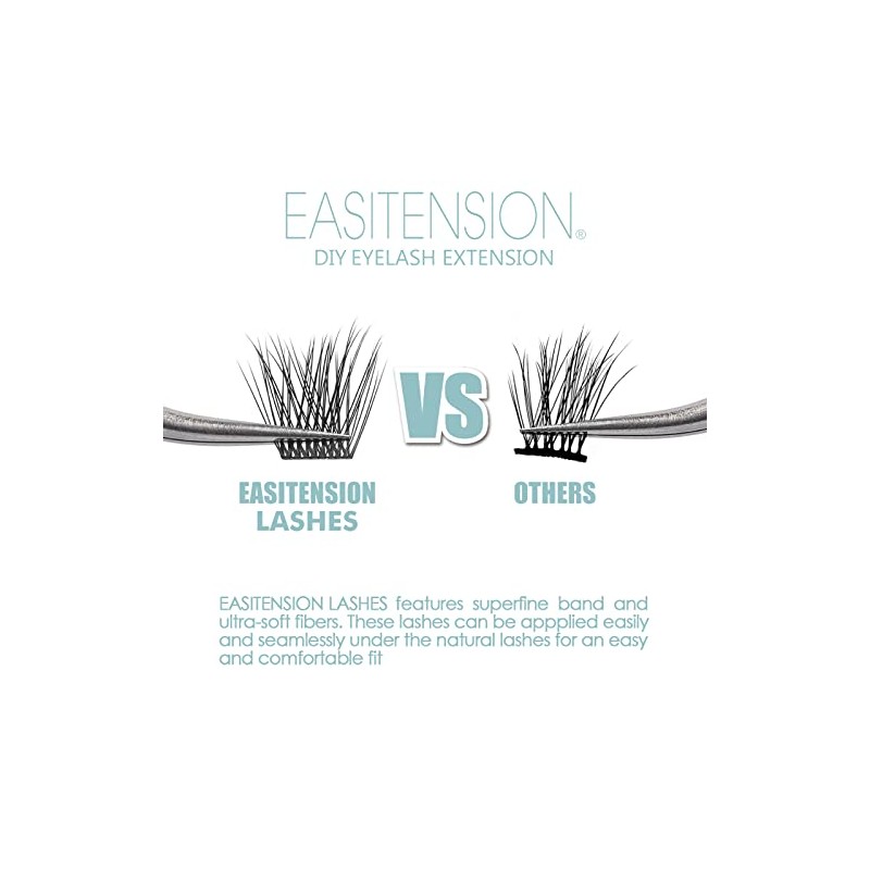 DIY Eyelash Extension, 3D Effect Individual Glue Bonded Clusters Volume