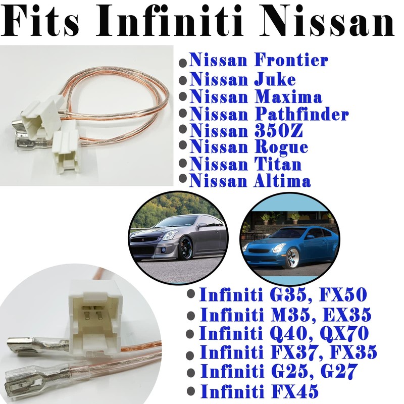 Danbojit 4 Pack Speaker Wiring Harness Replacement for Nissan 2004-2021,
