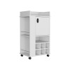 Fraser Six-Bottle Wine Rack Bar Cart with Casters Built-In Wine