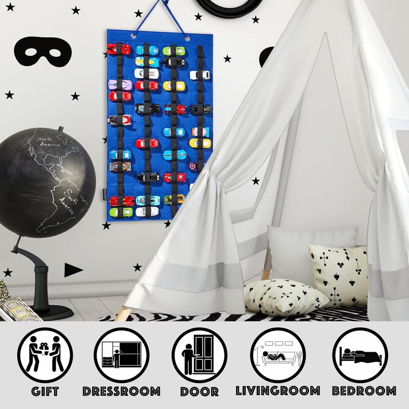 Hanging Storage Organizer for Hot Wheels, XICEN Storage Case Compatible