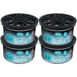 Flava Flava Couture Car Air Freshener Tin - Porfino (Pack of 4) - Strong, Odour Eliminating Designer Perfume Inspired Car Accessories ?C Premium Scented Air Freshener for Men or Women - Lasts 60 Days