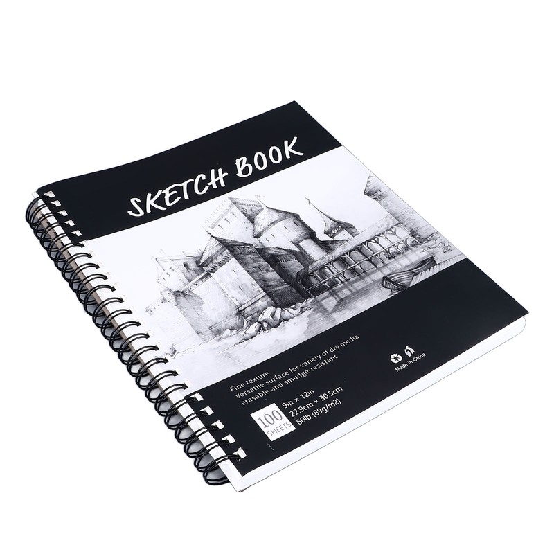 Art Sketchbook 100 Sheets 12in Long 9in Wide Erasable Smudge