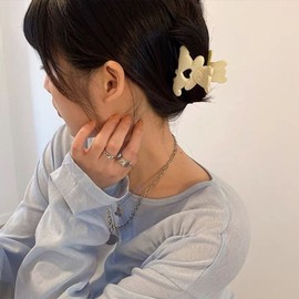 Bear pin hair matte mini short hair half ponytail pin - 2-Bear pin-Lavender / 곰돌이 집게핀 헤어 무광 미니 단발머리 반묶음 핀 - 2-곰돌이핀-라벤더