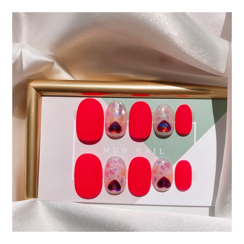 MunNail Neon Heart Nail ❤ - Short Oval / MunNail