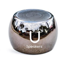 U Boost Speaker | Stylish Portable Wireless Bluetooth 5.0 with Built-in Subwoofer and Mic | Perfect Mini Speaker for Home, Parties, Travel! Small Device, Rich Sound - Colour: Hematite