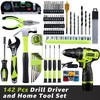 POWKITS Cordless Drill Tool Set: 12V Power Drill Tool Kit