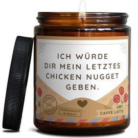 Valentinstag Geschenk Duftkerze | Lustige Liebeserklärung für Sie & Ihn | Handgemacht in DE | In Geschenkbox | Partner Jahrestag Geschenk Mann Frau Ehefrau Freund Freundin | Kaffee
