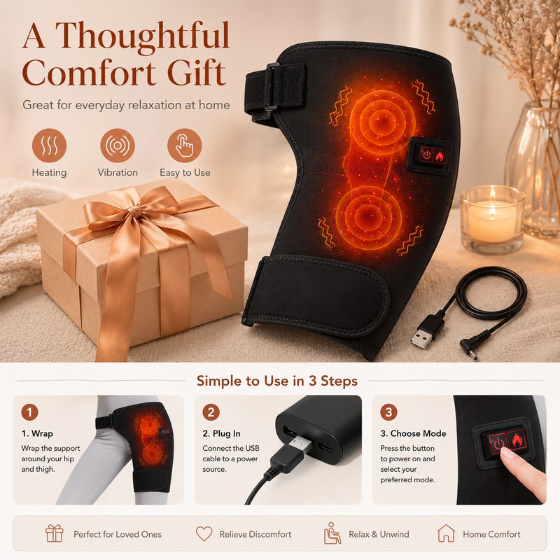 Electric Heated Hip Wrap for Daily Comfort – 3 Heat