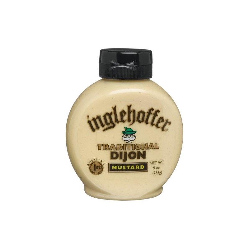Inglehoffer Dijon Traditional, 9-Ounce Squeeze Bottles (Pack of 6)