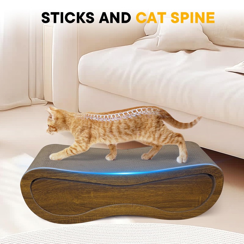Viraagyiyou 2 in 1 Cat Scratcher Lounge, Premium Cat Scratching