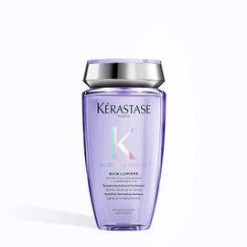 Kérastase Bain Lumière Shampoo Hidratante para Cabello Rubio y Decolorado, Limpia, Ilumina y Fortalece con Ácido Hialurónico y Flor de Edelweiss, 250 ml