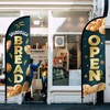 2 Pcs Sourdough Bread Open Flags Set: Include 8.2ft 1