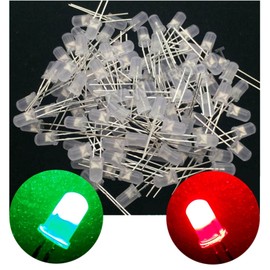 100PCS 5mm Dual Bi Color Polar Changing Rojo/Verde Led LED difuso LED de 2 pines