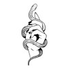 EROSPATemporary Tattoo Sheet / Sticker - Snake Hand Woman - Waterproof