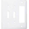 TayMac WRW-TTR 3-Gang White Smooth Metal Maxi 2-Toggle/Decorator Wall Plate