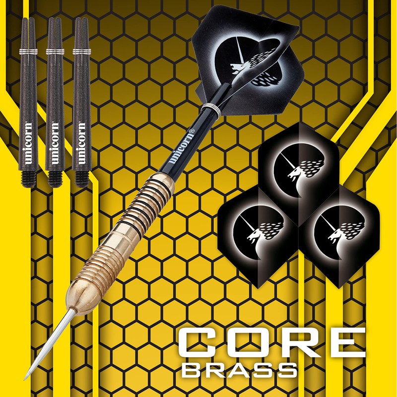 Unicorn Steel Tip Darts Set | Core Brass Barrels |